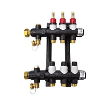 Műanyag osztó-gyűjtő 3 körös, átfolyásmérős